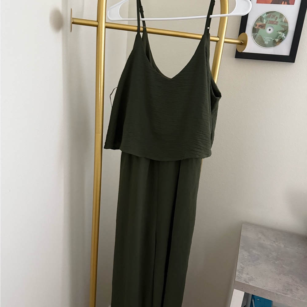 She + Sky Deep Green Jumpsuit